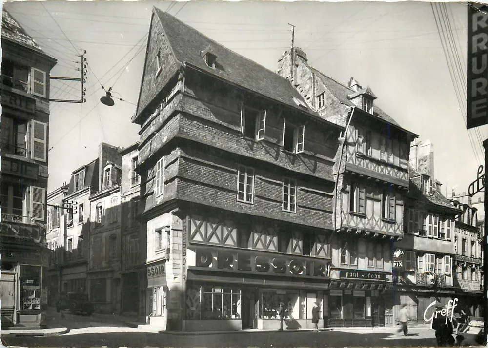 Alte Häuser auf der Rue Kérémon — Quimper (Finistère) — Greff, Verlag - Vorderseite