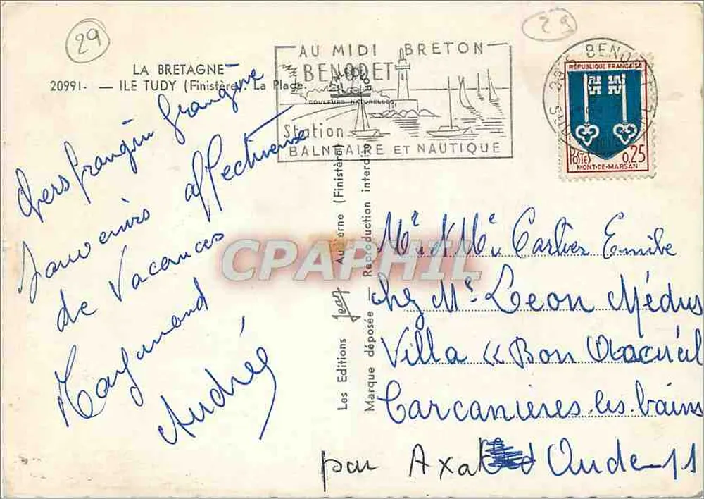 Praia de Finistère — Ile Tudy — Les Éditions Jean - Verso