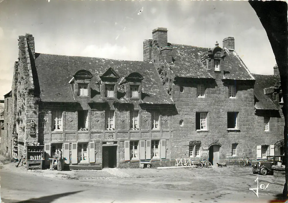 Locronan (Finistère) — Alte Häuser auf dem Platz, adeliger Stil des 17. Jahrhunderts — Éditions d'Art JOS, Le Donné, Châteaulin - Vorderseite