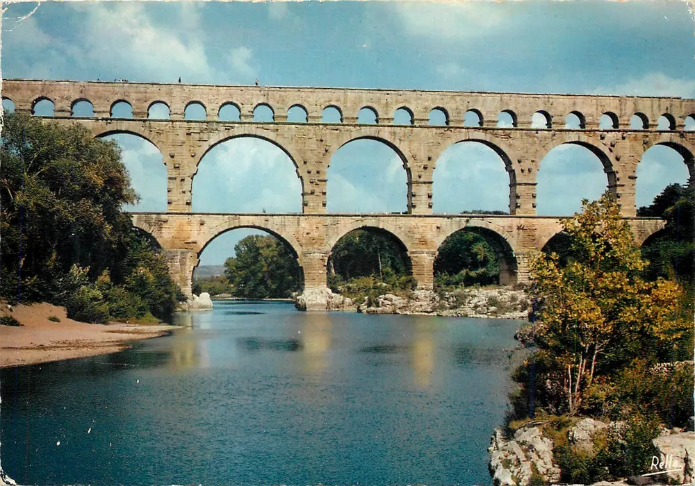 O Pont du Gard — aqueduto romano — Edições Rella, n° 2574 - Frente