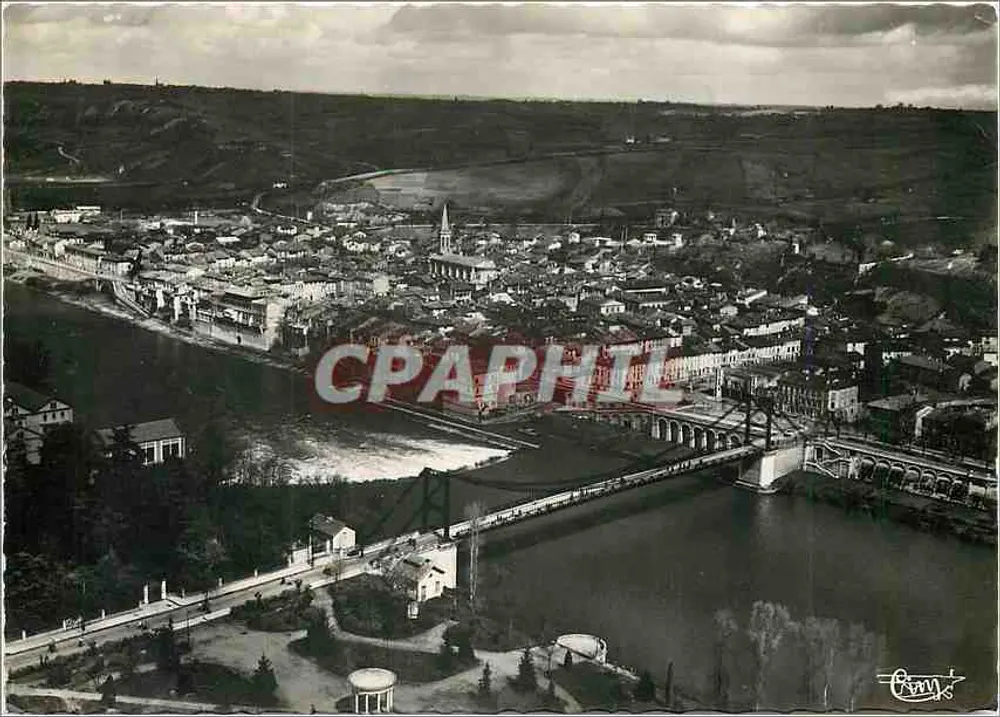 Villemur (Haute-Garonne) — Panoramatische Luftaufnahme — Verlag P. Mâcon - Vorderseite