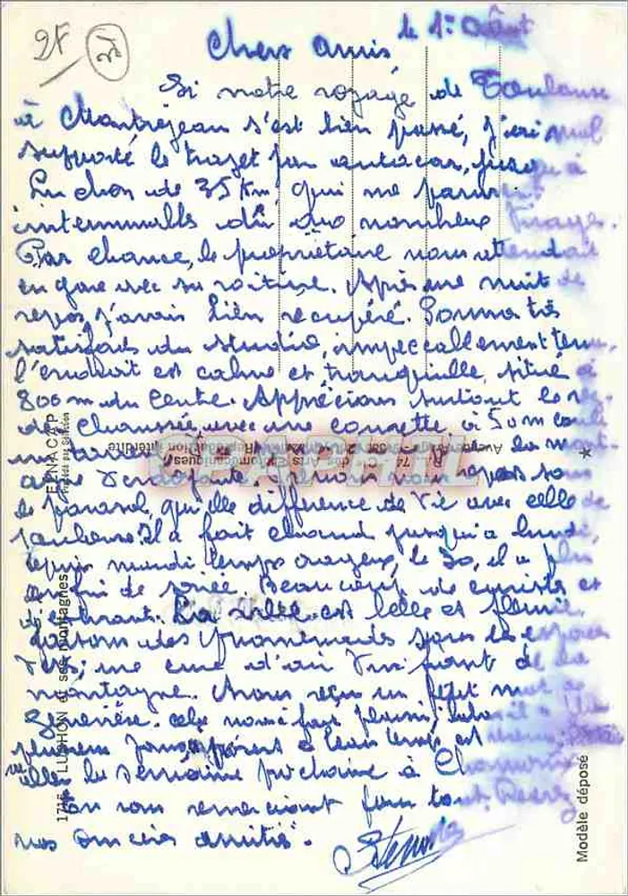 Luchon e suas montanhas — Editor não visível, número de série ilegível - Verso