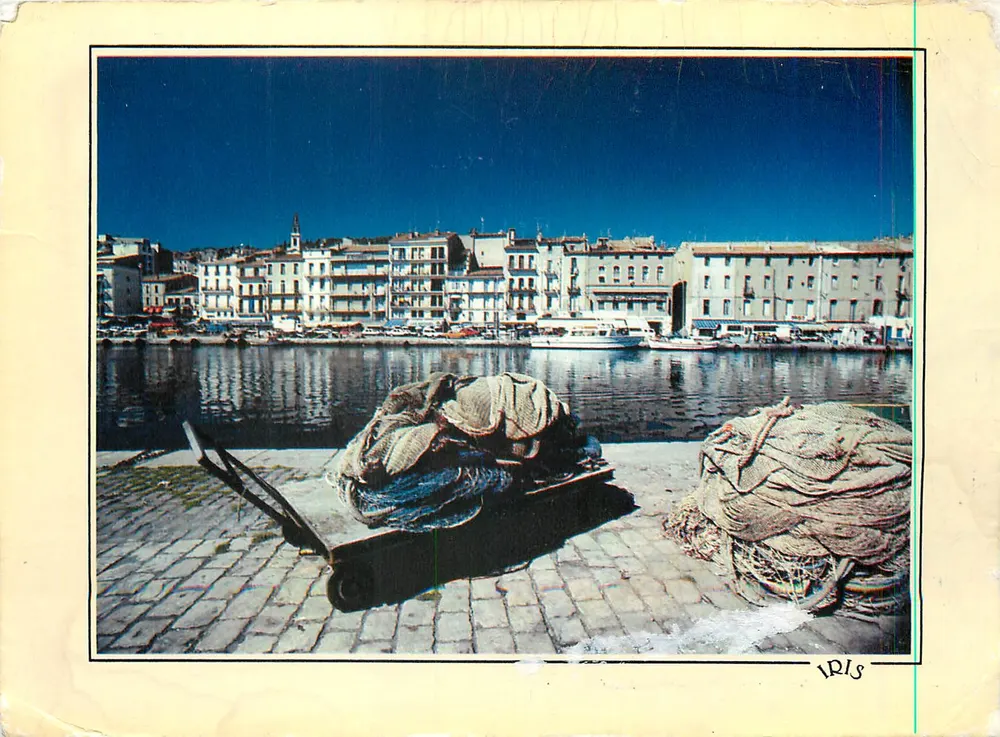 Sète — Originale Ansicht des Kanals vom Quai Guignon — Foto Michel Charles - Vorderseite