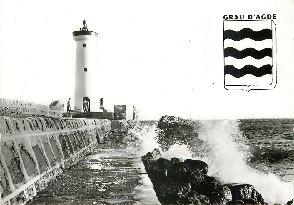 O farol de Grau d'Agde — em tempo de tempestade — Éditions Magenta, Lyon - Frente