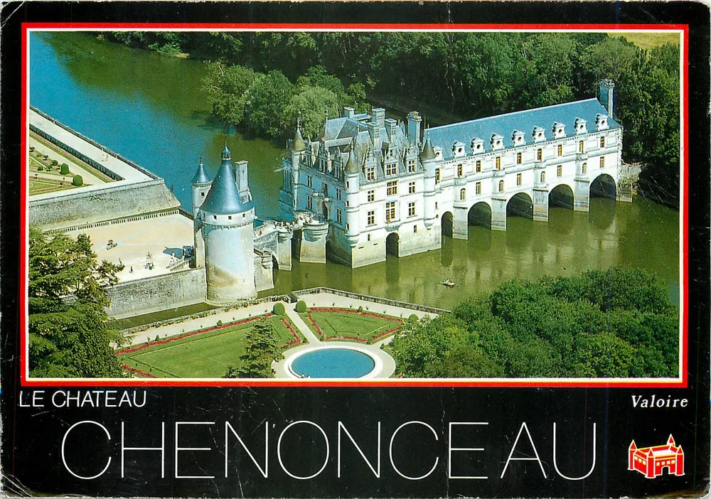 Schloss Chenonceau — Luftaufnahme — Verlag Valoire, Nr. 45 - Vorderseite