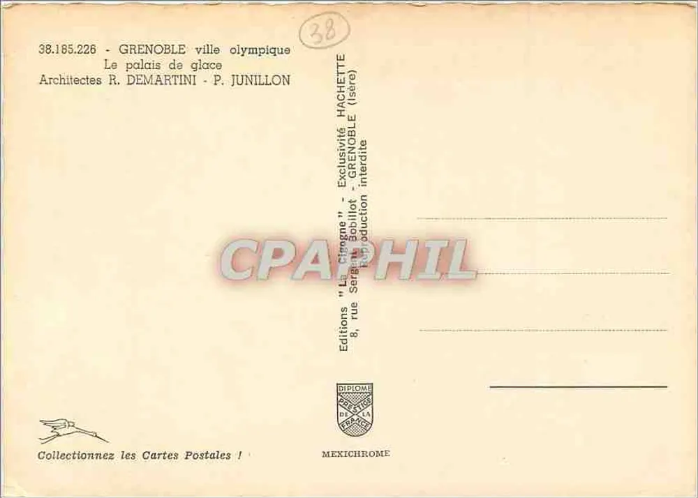 Grenoble cidade olímpica — O palácio de gelo — Arquitetos R. DEMARTINI & P. JUNILLON - Verso