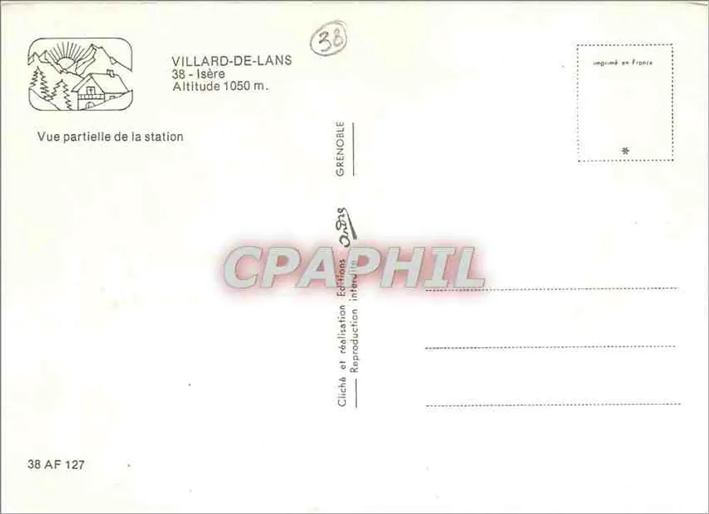 Villard-de-Lans — Teilansicht der Station — Grenoble Éditions - Rückseite