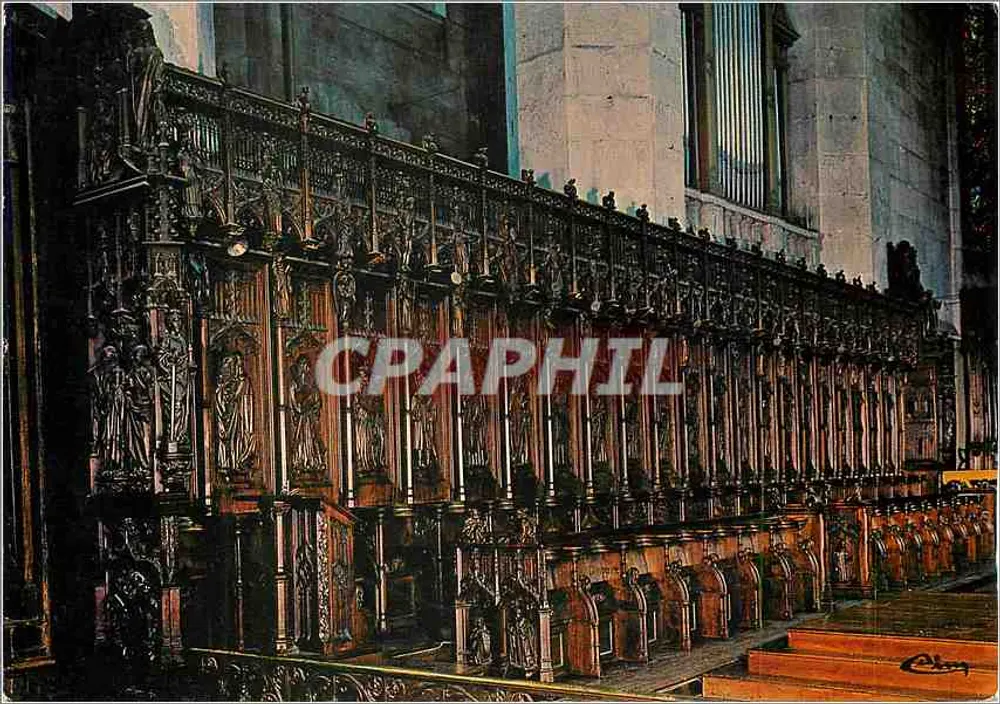 St-Claude — Catedral Basílica de St-Pierre — Conjunto das bancadas do lado Norte - Frente