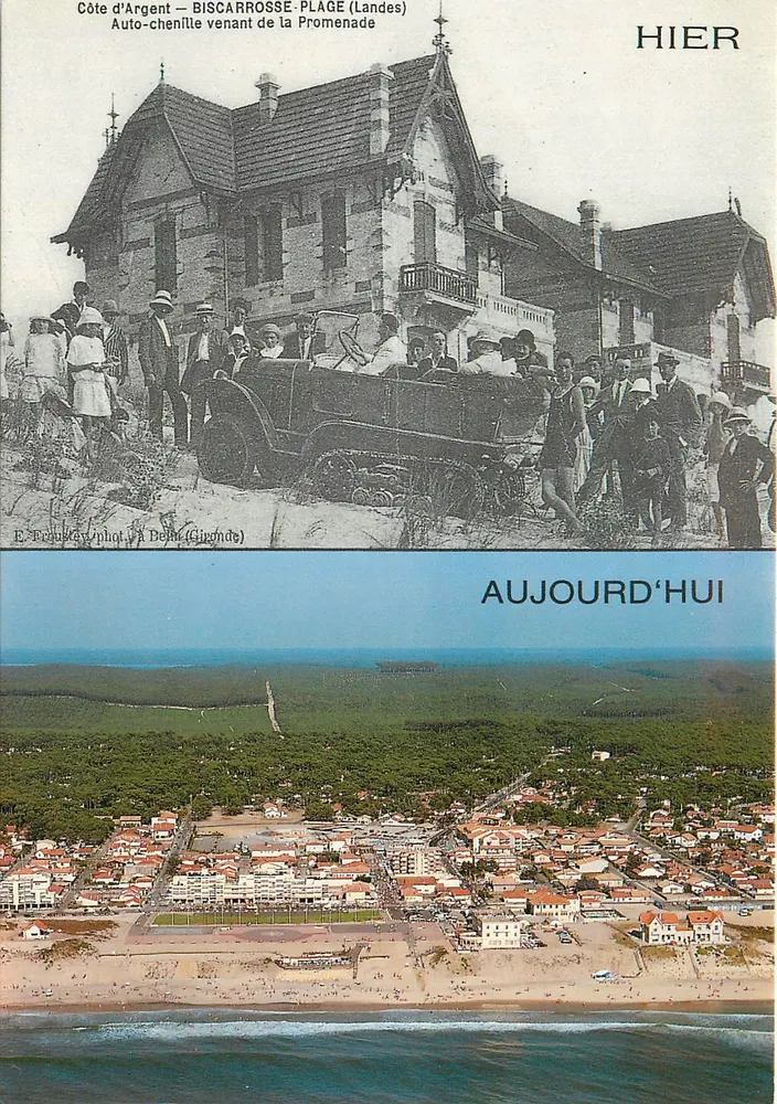 Biscarrosse-Plage (Landes) — Historischer Vergleich — E. Foulard, phot. A. Bella (Girondes) - Vorderseite