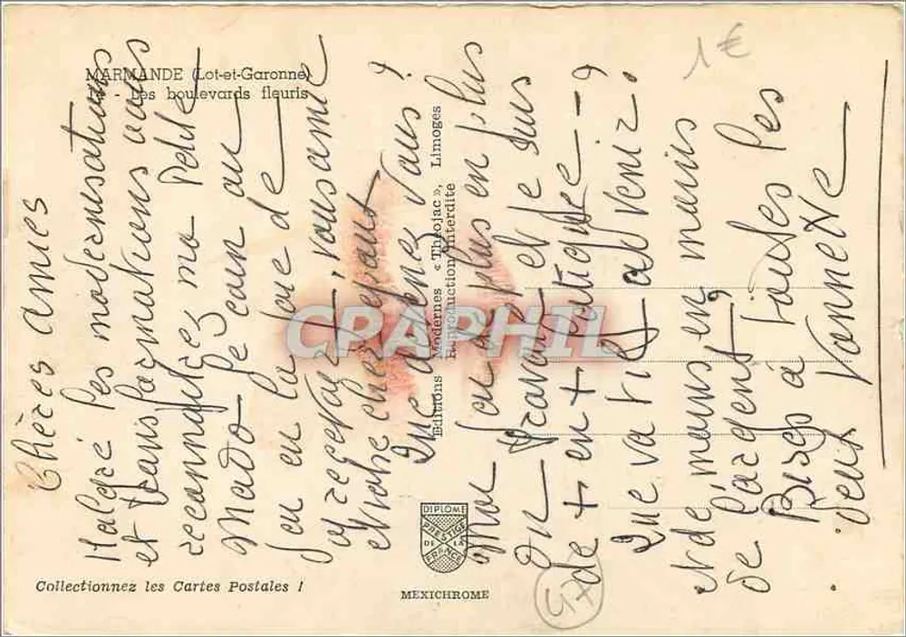 Boulevards fioriti a Marmande (Lot-et-Garonne) — editore Mexichrome, n° 3 - Verso