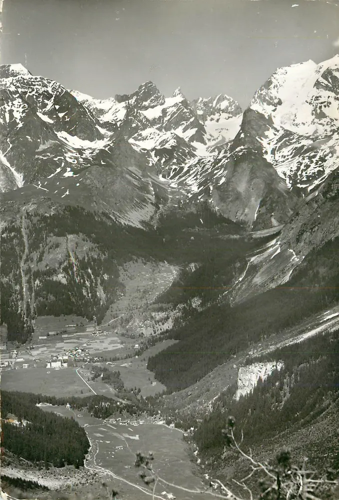 Pralognan-la-Vanoise — Blick auf das Dorf und die Grande Casse (3852 m) — Edition H. Pimplon, Nr. 222 - Vorderseite