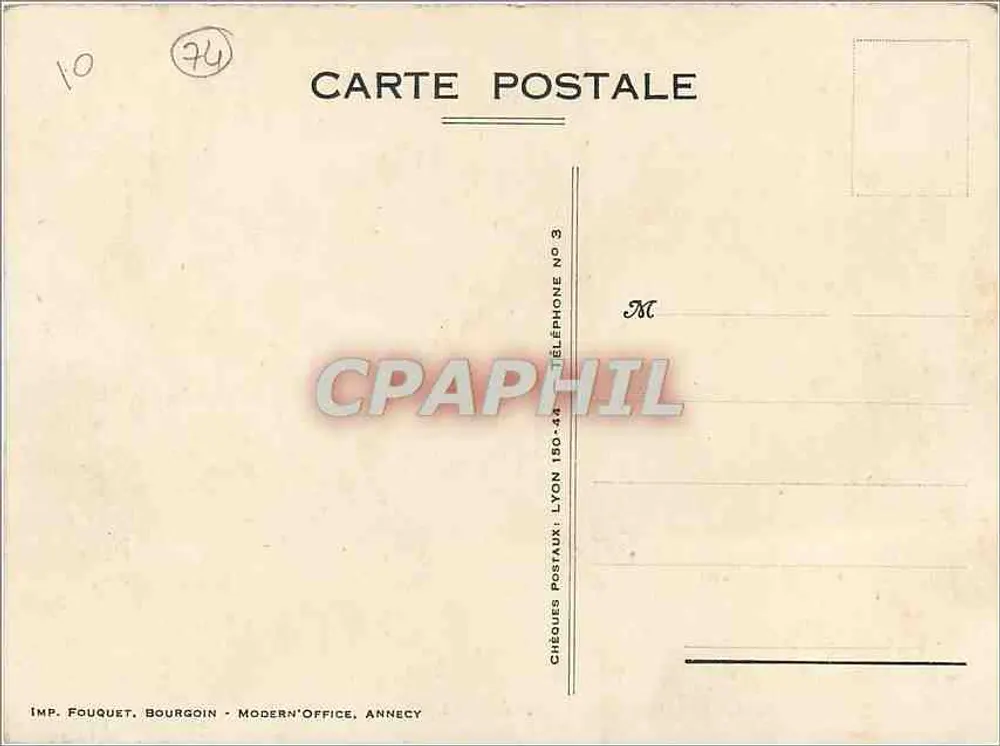 Nationale Uhrenschule von Cluses (Haute-Savoie) — Luftbild — Imp. Fouquet, Bourgoin - Rückseite