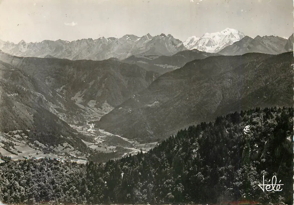 Mont-Blanc, Alpenkette vom Mt-Veyrier aus gesehen — Verlag: Alx-les-Bains - Vorderseite