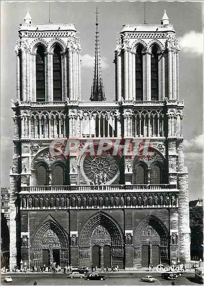 Notre-Dame de Paris — vista da fachada — Éditions Chantal, Paris - Frente