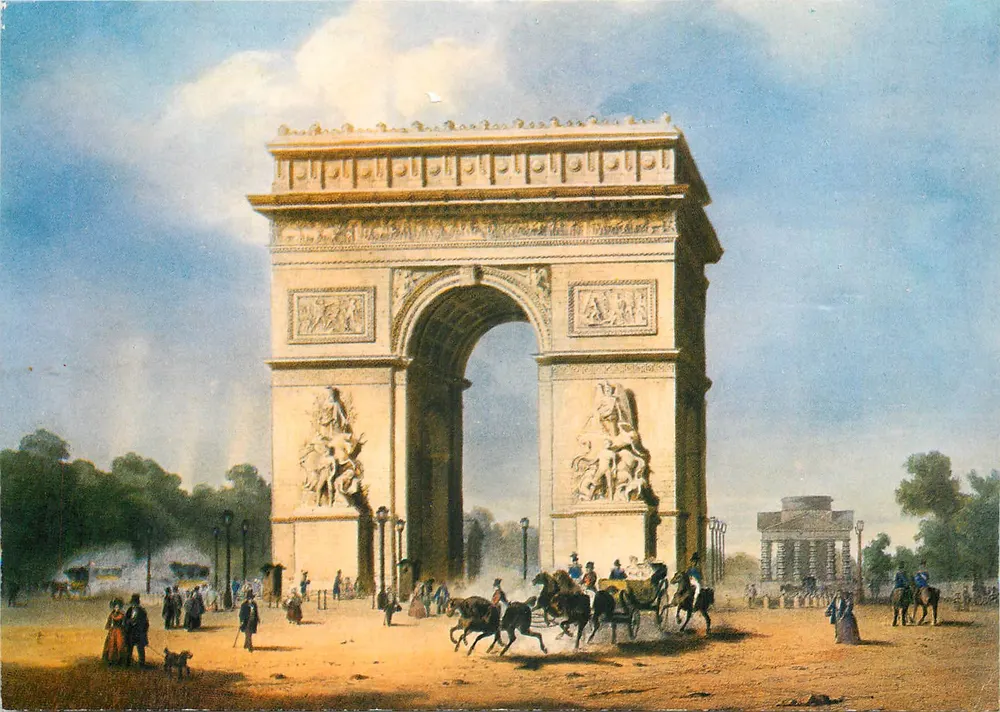 Arc de Triomphe — Louis Philippe — Kupferstich von Jules Arnout — Editions Chantal - Vorderseite