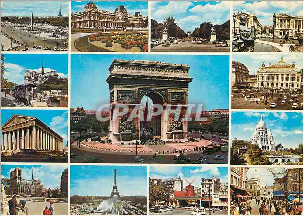 Paris — vista panorâmica — Éditions Abeille-Cartes - Frente