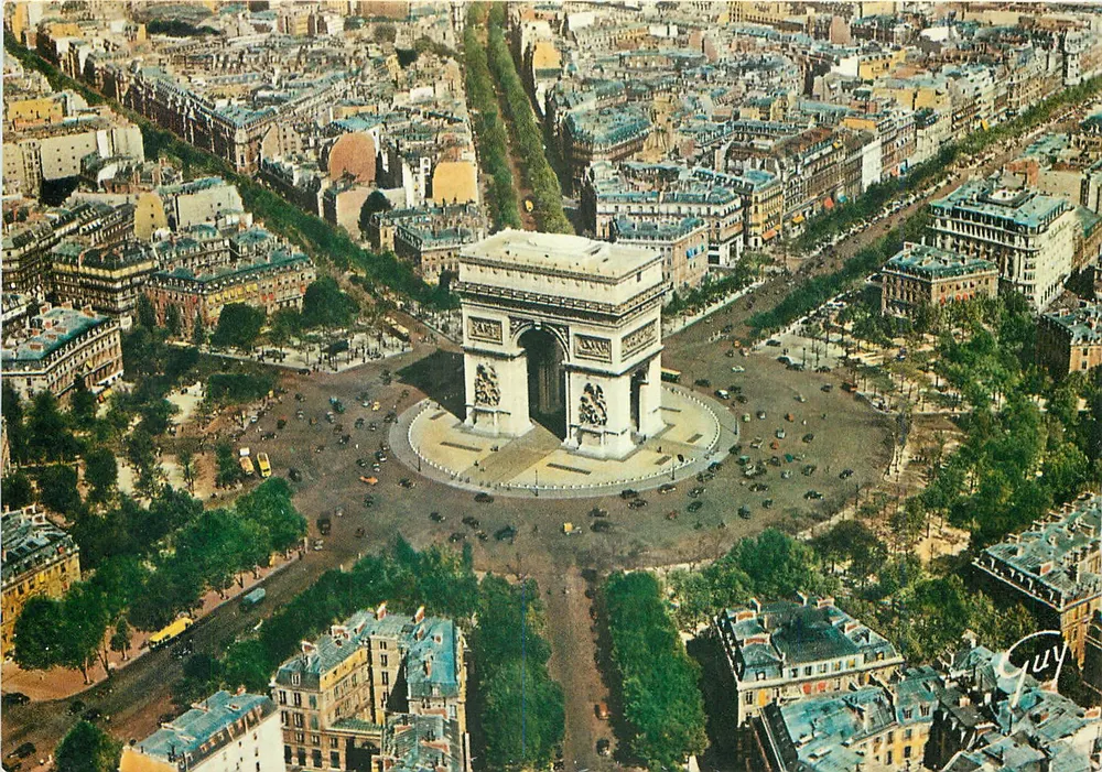 Paris - Arco do Triunfo — vista aérea — Éditions GUY - Frente