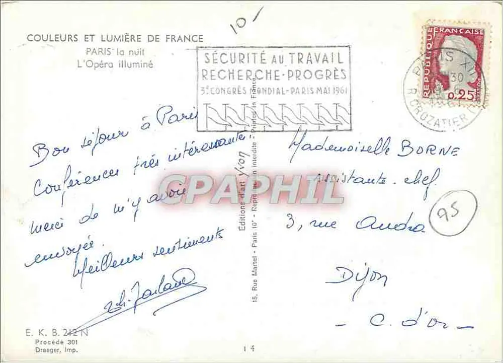 O Ópera iluminado — Paris — Edições Draeger - Verso