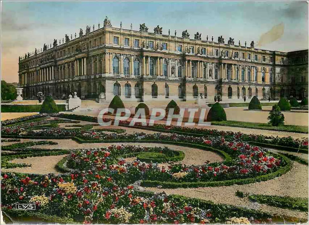 Versailles — Fachada para o Parque (Sul) — Les Parterres — Éditions d'Art 'LyS' - Frente
