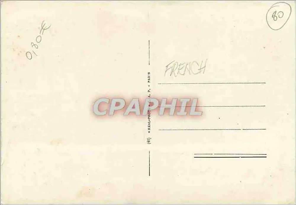 Amiens — A Catedral — vista interior — editor 'REAL-PHOTO A.P. - PARIS' n°350 - Verso