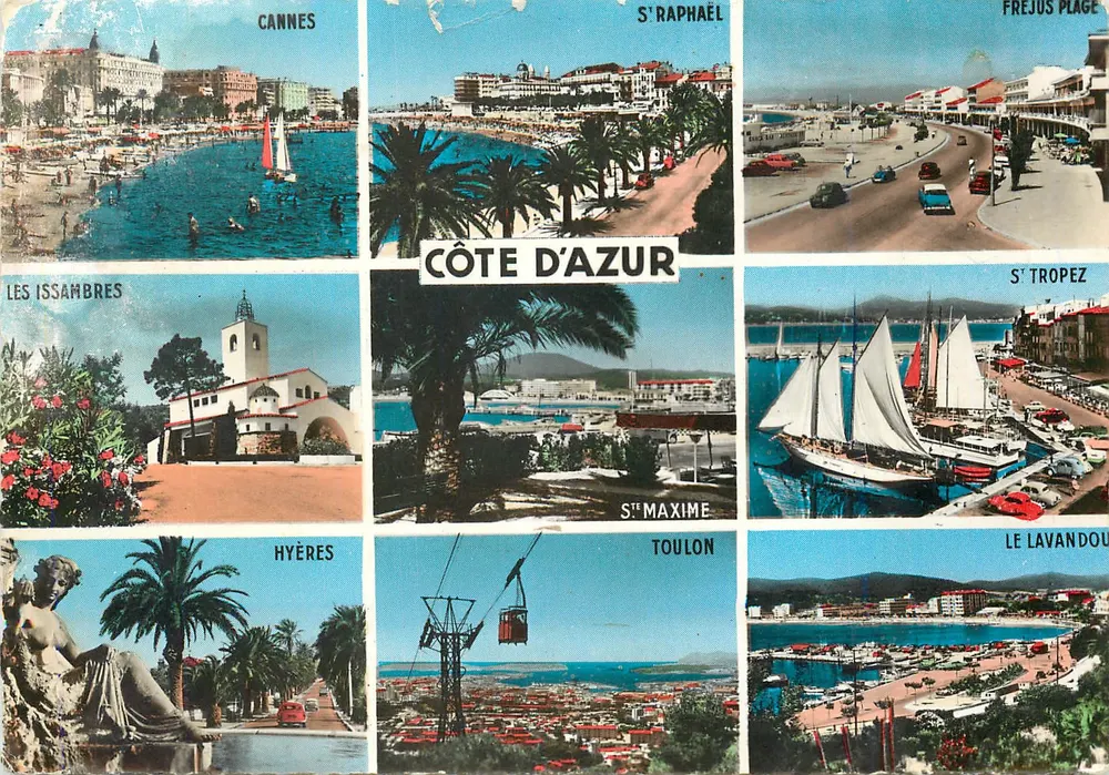 Costa Azul — Locais Turísticos — Edições SEPT, Nice - Frente