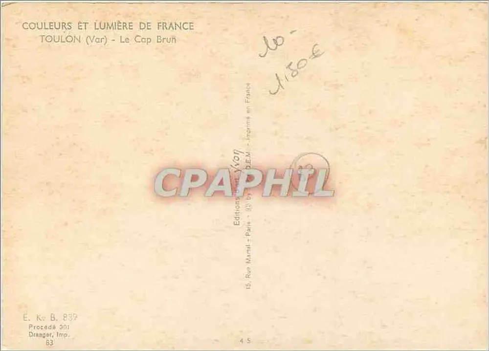 Le Cap Brun — Toulon (Var) — Éditions Marial, Paris - Verso