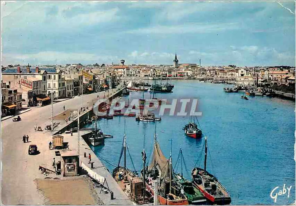 O porto de Les Sables-d'Olonne — vista aérea — Edições Gaby - Frente