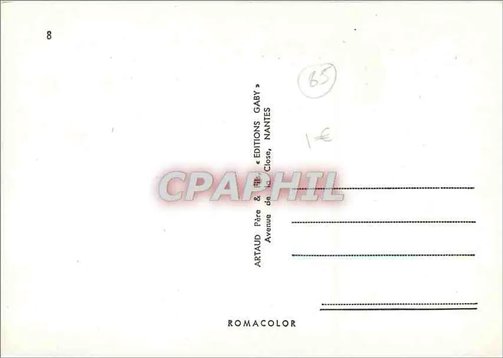 Venedig der Vendée — Abtei Maillezais — Verlag Artaud & Gaby, Nantes - Rückseite