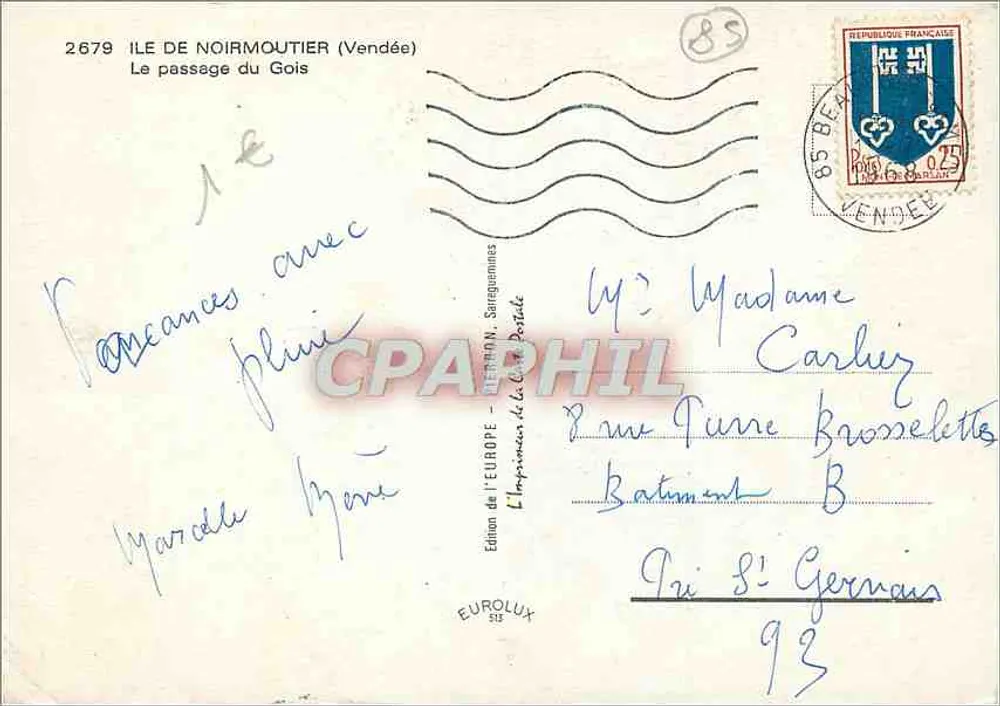 Przejście przez Gois — Wyspa Noirmoutier (Vendée) — Wydawnictwo Europy - Rewers