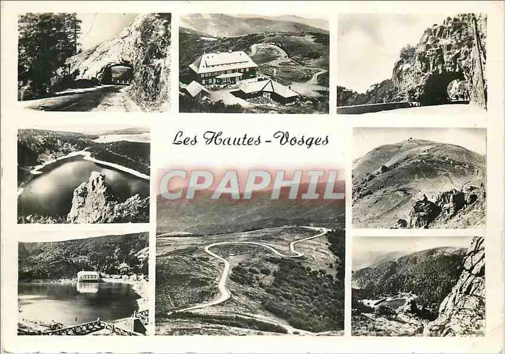 Les Hautes-Vosges — vista panorâmica com túneis, lago e estradas — Éditions d'Art « Maroc » - Frente