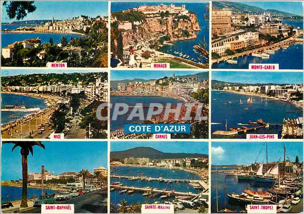 Costa Azul — Menton, Mônaco, Monte-Carlo, Nice, Cannes, Saint-Tropez — Edições P. Diffusion 'La Costa Azul' - Frente