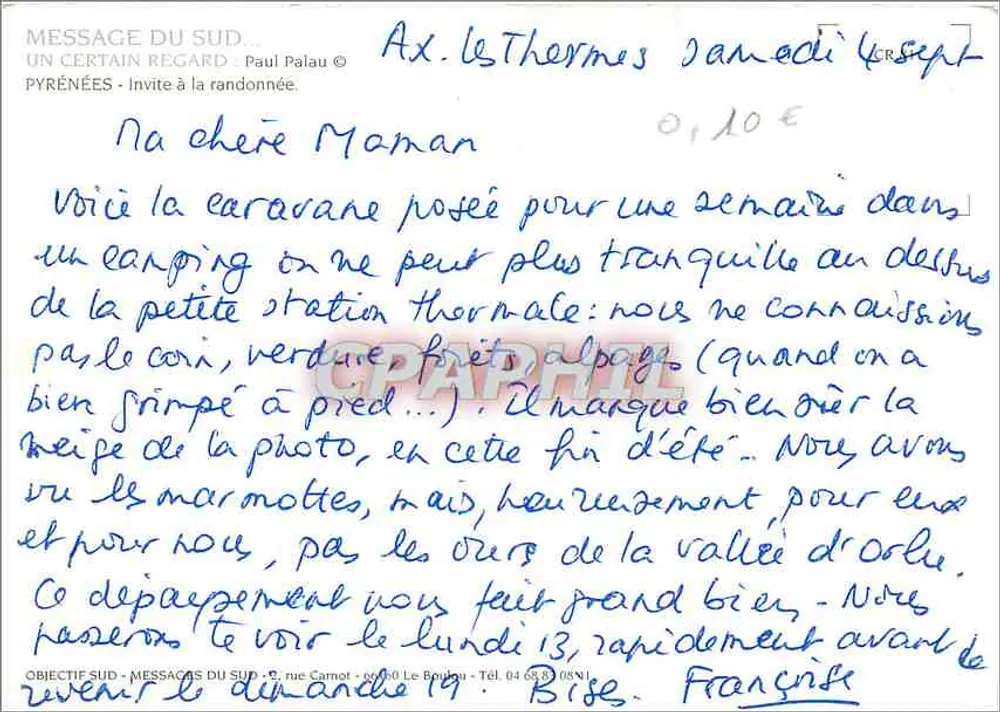 Pirineus — paisagem de vale com riacho e montanhas — Paul Palau - Verso