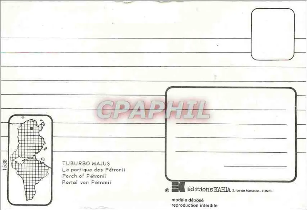 Tuburbo Majus — Portikus der Petronii — Verlag KAHIÀ - Rückseite