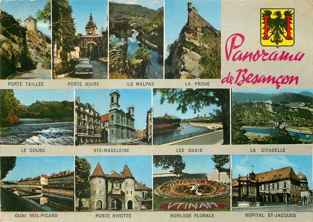 Panorama von Besançon — Editionen 'La Chigogne' und 'Couleurs Naturelles' - Vorderseite
