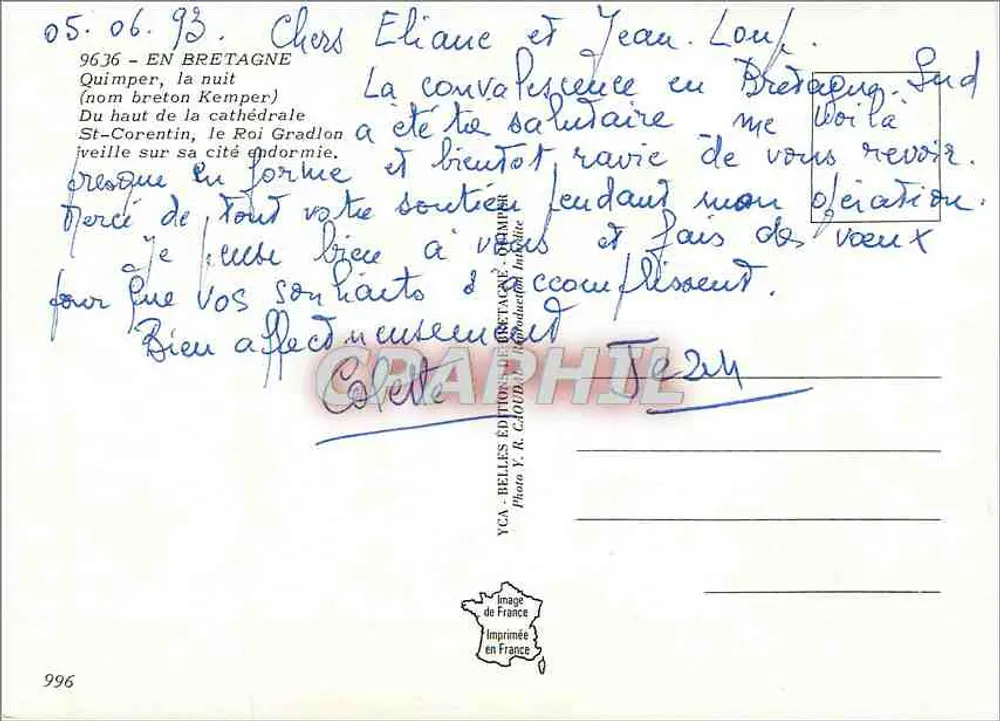 Quimper — A rua Kéréon — YCA Belles Éditions - Verso