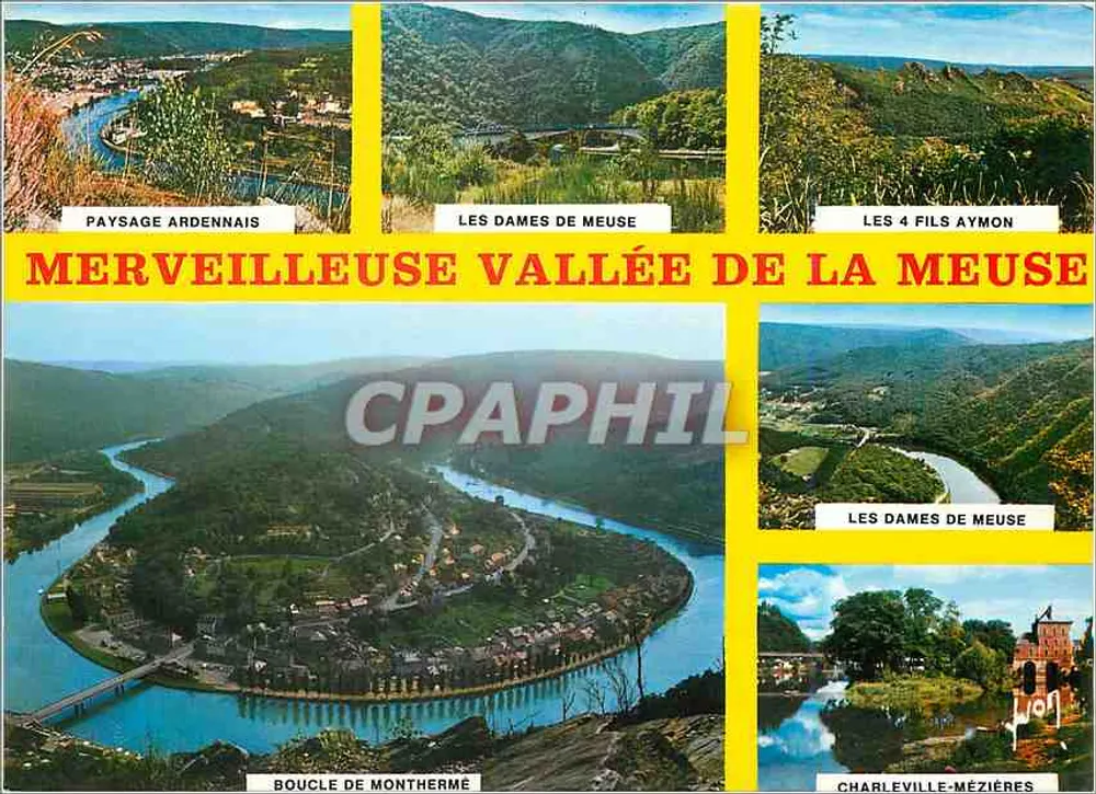 Vale da Meuse — paisagens ardennas e locais como Boucle de Monthermé e Charleville-Mézières — Edições d'art YCA07 - Frente