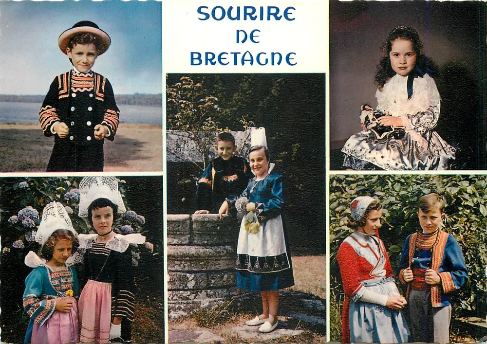 Uśmiech Bretanii — Dzieci w strojach tradycyjnych z Quimper, Fouesnant-Bénodet i Douarnenez-Picaré — Wydawnictwo Art Doná - Awers