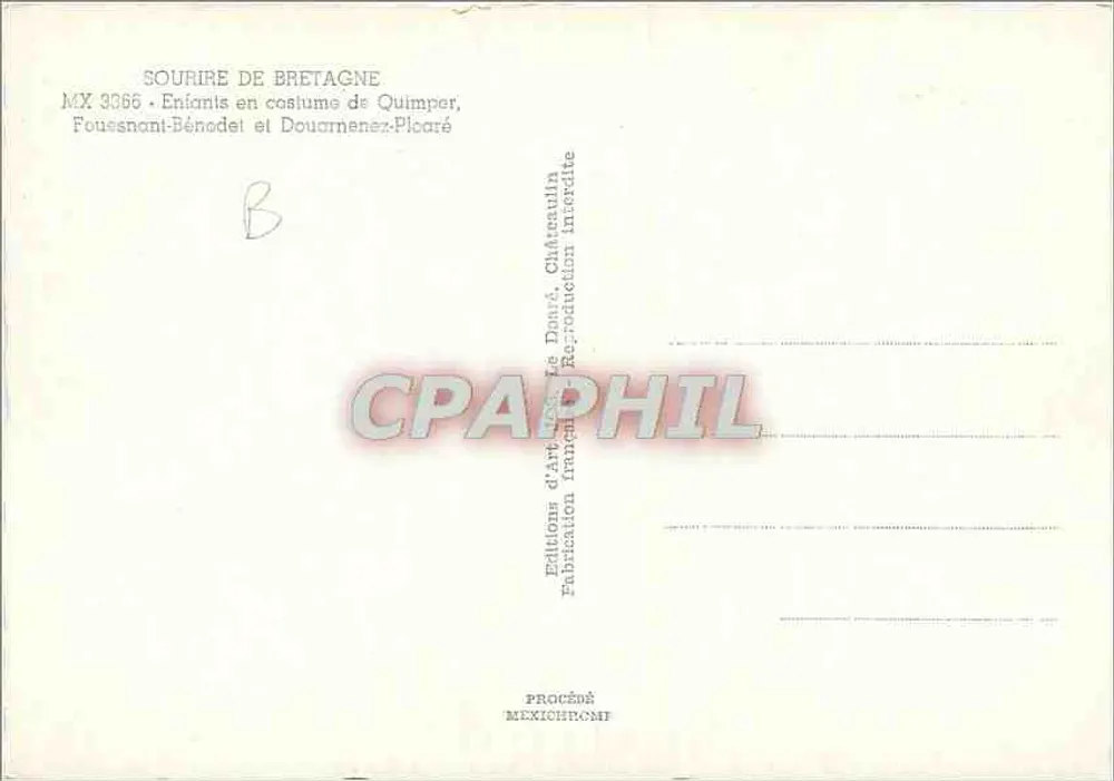 Uśmiech Bretanii — Dzieci w strojach tradycyjnych z Quimper, Fouesnant-Bénodet i Douarnenez-Picaré — Wydawnictwo Art Doná - Rewers