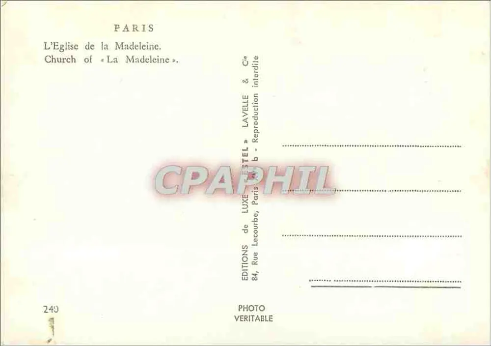 O Panteão — Paris — Editor Estol - Verso