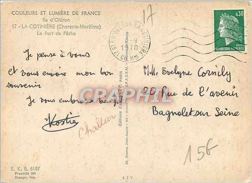 O Portinho de Pesca — Ilha de Oléron — Edições Jean-Jaurès - Verso