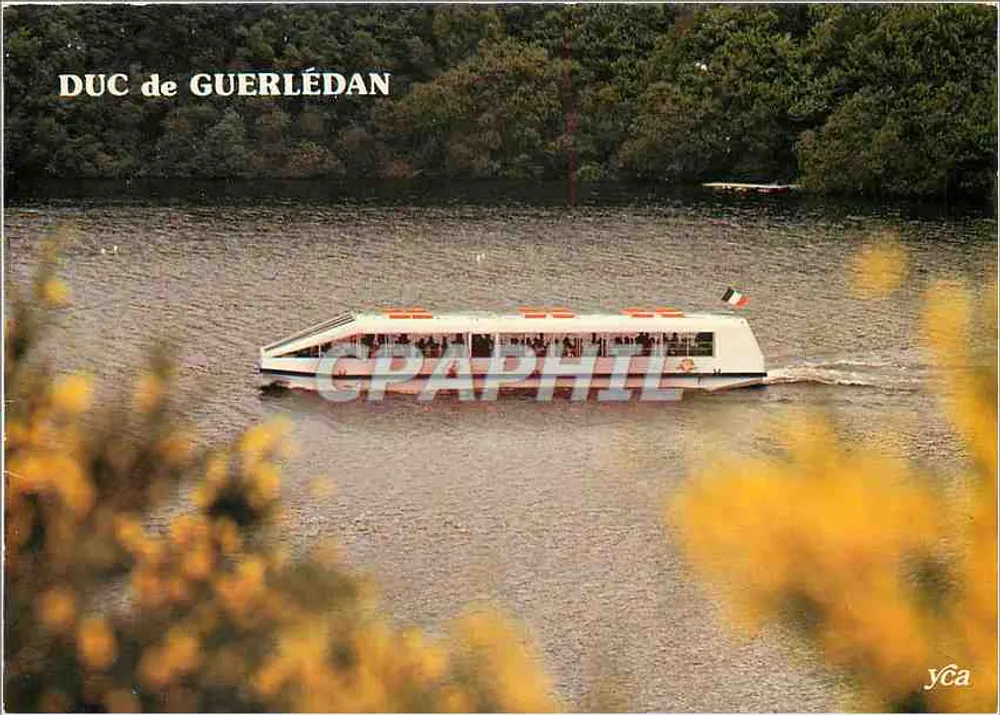 Lago de Guerledan — Carte postale turística - Verso