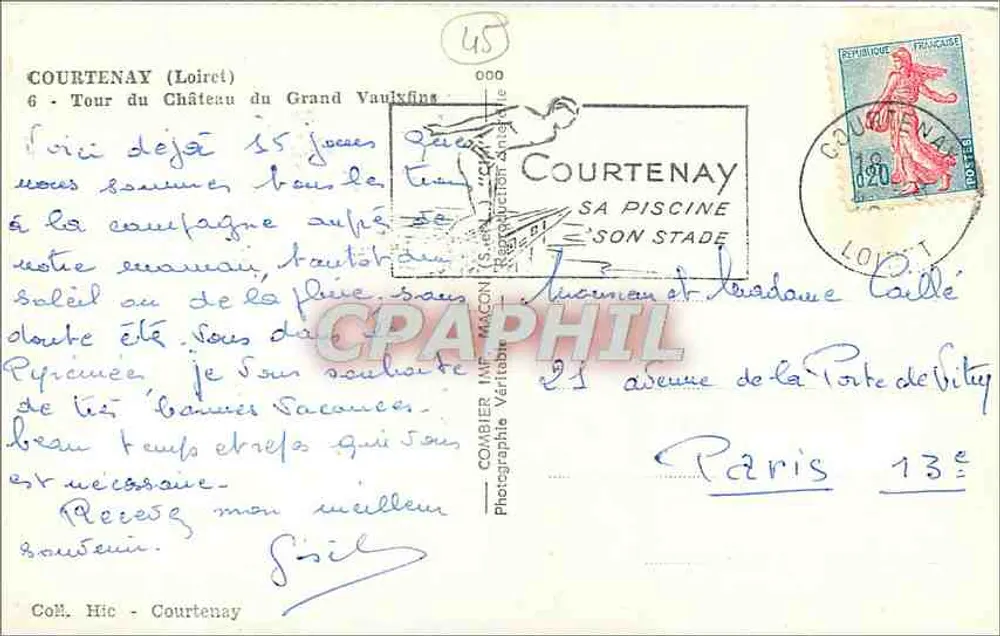 Tour des Château du Grand Vaulx - Courtenay (Loiret) — Verlag @im - Rückseite