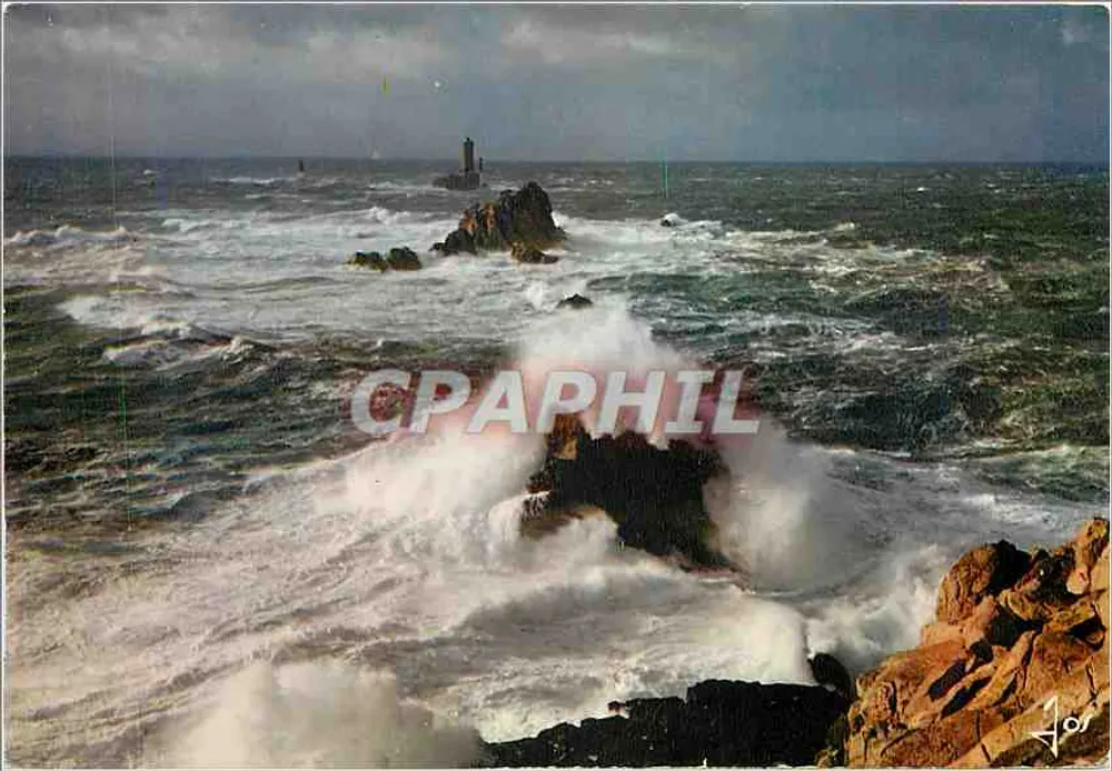 La Pointe du Raz — Leuchtturm und Sturm — Éditions d'Art IRIS JOS - Vorderseite