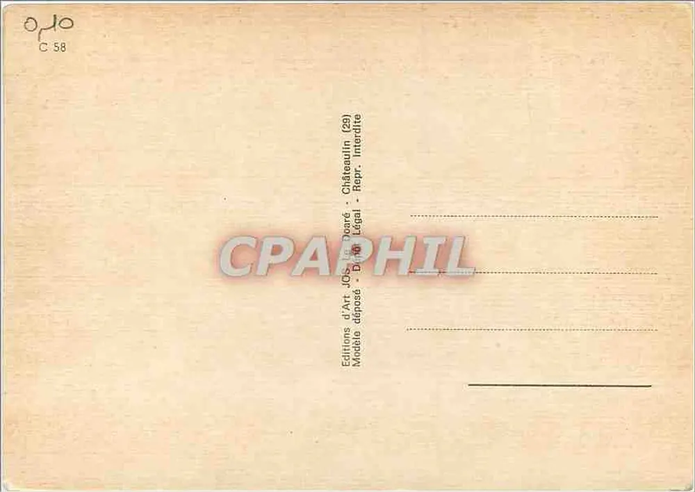 Pointe du Raz — Widok ogółem, farby, zatoki i zabytki — Éditions d'Art Châteauvin (29) - Rewers