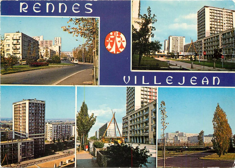 Rennes - Villejean — bairro residencial com prédios e parque — Éditions Les Cartes Postales - Frente