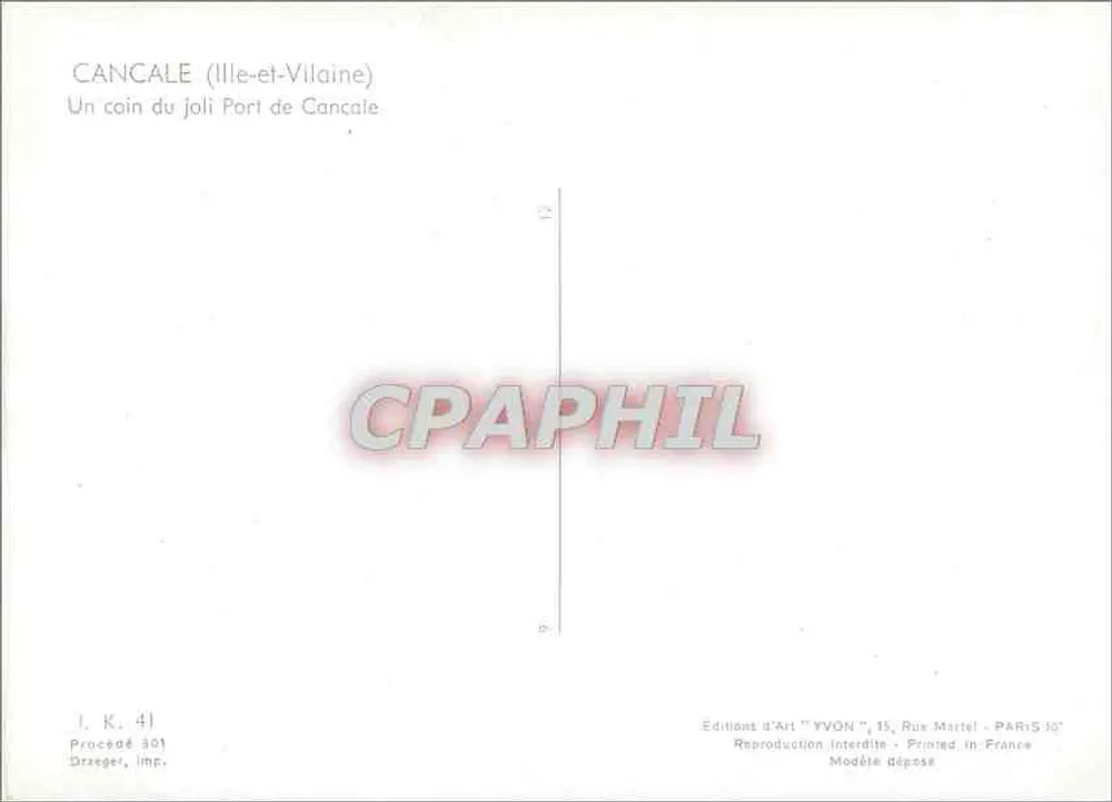 Cancal (Ille-et-Vilaine) — Ein Eckchen des hübschen Hafens von Cancal — Éditions d'Art YVON - Rückseite