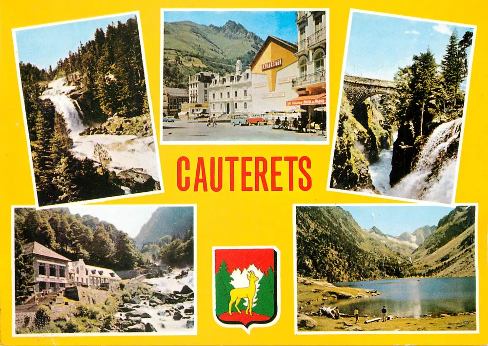 Cauterets — vue panoramique — Édition de l'Europe, Pierron, Sarreguemines - Frente