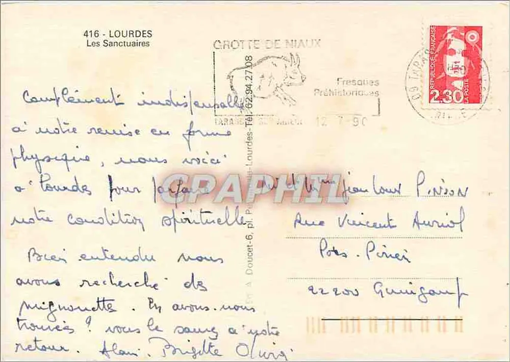 Lourdes — Os Santuários - Verso