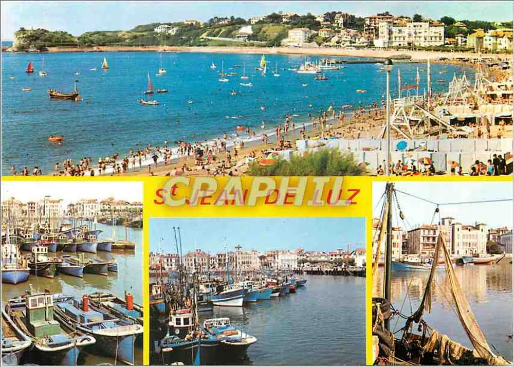 Saint Jean de Luz — widok panoramiczny i port - Awers