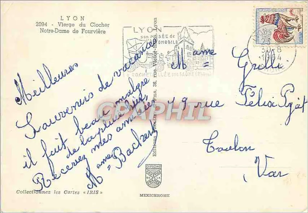 Nossa Senhora de Fourvière — Lyon — Edições IRIS - Verso